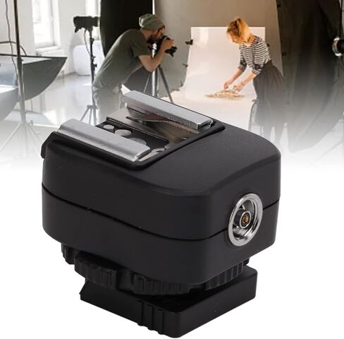 Pissente TF 334 HOT Shoe Adapter with PC SYNC Port, Flash Adapter for A7/A9 Series Cameras, Compatible with SPEEDLITES in Saudi Arabia