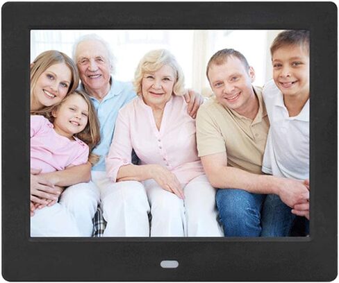 إطار صورة LED 8 بوصة 720 بكسل عالي الدقة 1024 * 768 ساعة داعمة، تقويم مع جهاز تحكم عن بعد للحاضر، أبيض، أبيض in Kuwait