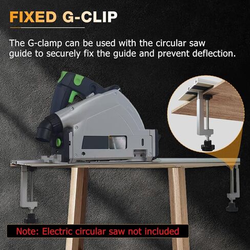 سكة توجيه منشار المسار مقاس 64 بوصة متوافقة مع منشار المسار Festool، سكة توجيه FS-800/2 مع موصل لسكة توجيه مناشير المسار Festool TS-55/TS-75 مثالية لمنشار المسار Festool وقطع النجارة الأطول in Kuwait