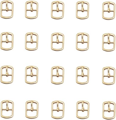20pcs المعادن أحذية حزام حزام أحذية أحذية مستطيل المركز المستطيل الدبوس لأحزمة الأحذية أحزمة DIY أجهزة DIY in Saudi Arabia