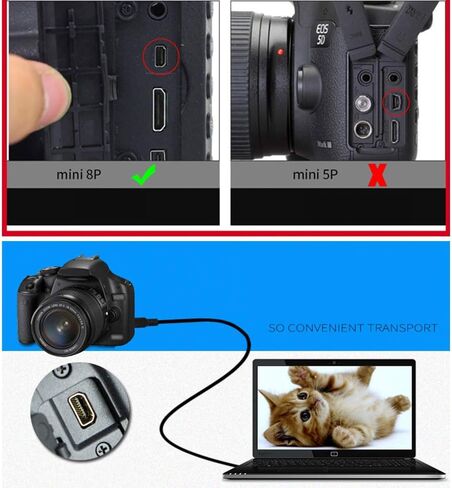 وصلة كابل USB من Guy-Tech لشاحن Nikon COOLPIX L1 L10 L100 L11 L110 L12 L14 L15 L16 in Kuwait