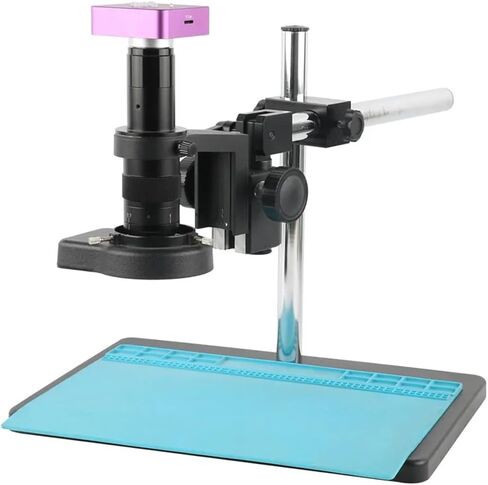 Microscope Accessories Kit 1080P 2K 51MP HDMI USB Electronic Digital Industrial 120X 180X 300X 500X C Mount Video Microscope Camera for Phone PCB Repair Microsc(C 180X) in Saudi Arabia