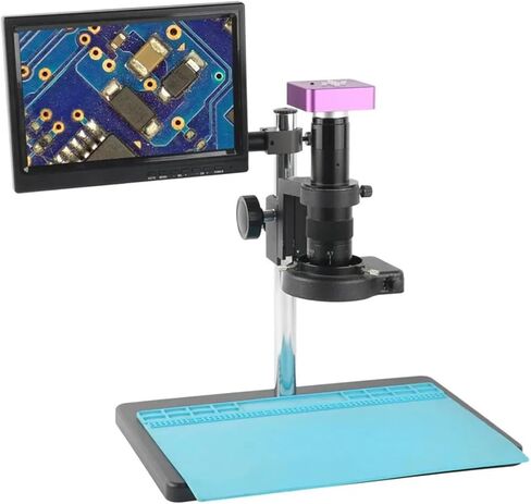 Microscope Accessories Kit 1080P 2K 51MP HDMI USB Electronic Digital Industrial 120X 180X 300X 500X C Mount Video Microscope Camera for Phone PCB Repair Microsc(C 180X) in Saudi Arabia