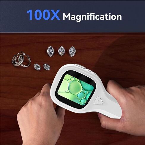 مجهر محمول بتكبير 500 مرة، تصميم مدمج، 6 مصابيح LED قابلة للتعديل، شاشة LCD لدراسة النباتات المعدنية، مجهر محمول للوصلة in Kuwait