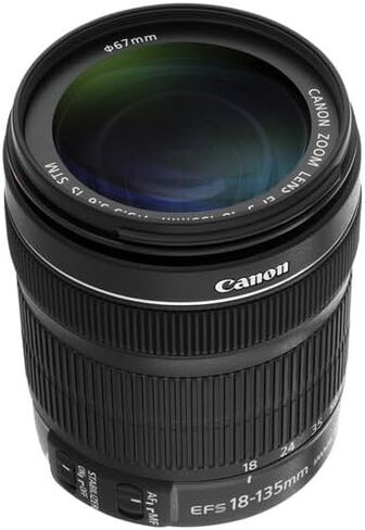 عدسة Canon EF-S 18-135mm f/3.5-5.6 هي عدسة STM | تكبير متعدد الإمكانات متعدد الإمكانات مع تثبيت الصورة والتركيز التلقائي السلس| للسفر وتصوير الصور الشخصية والفيديو (6097B002) + محول EF-EOS R + حقيبة + بطاقة سعة 64 جيجابايت in Saudi Arabia