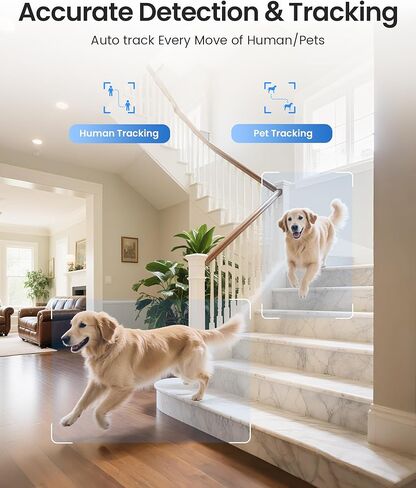 ZOSI C518 4K Indoor WiFi Pan/Tilt Security Camera with Auto Tracking and C298 Lite 4MP Dual-Lens(2MP+2MP) PT Camera, Auto Track, AI Detection, Night Vision, 2-Way Talk, Memory Card Storage in Saudi Arabia