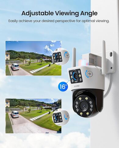 ZOSI C518 4K Indoor WiFi Pan/Tilt Security Camera with Auto Tracking and C298 Lite 4MP Dual-Lens(2MP+2MP) PT Camera, Auto Track, AI Detection, Night Vision, 2-Way Talk, Memory Card Storage in Saudi Arabia