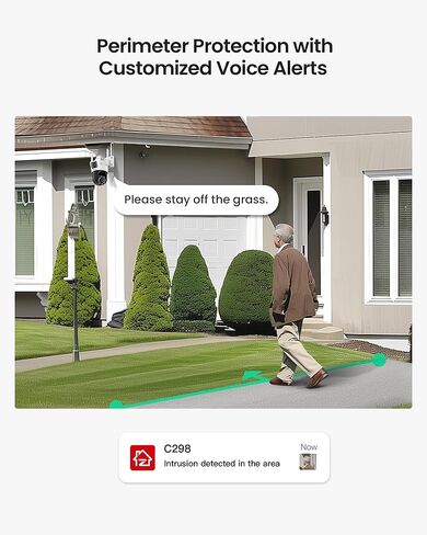 ZOSI C518 4K Indoor WiFi Pan/Tilt Security Camera with Auto Tracking and C298 Lite 4MP Dual-Lens(2MP+2MP) PT Camera, Auto Track, AI Detection, Night Vision, 2-Way Talk, Memory Card Storage in Saudi Arabia