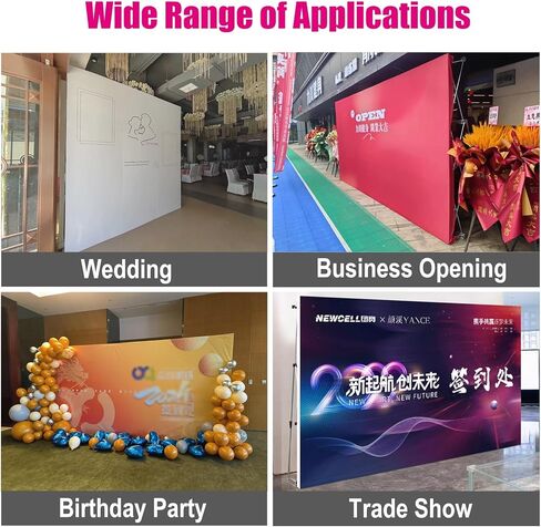 Standing Trade Show Booth Display Banner, Tension Fabric Backdrop Frames for Birthday Party Commencement Wedding Photoshoot, Portable Pop Up Stand(3.05m(10ft) Hx5.3m(17.4ft) L) in Saudi Arabia