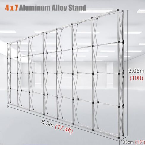 Standing Trade Show Booth Display Banner, Tension Fabric Backdrop Frames for Birthday Party Commencement Wedding Photoshoot, Portable Pop Up Stand(3.05m(10ft) Hx5.3m(17.4ft) L) in Saudi Arabia