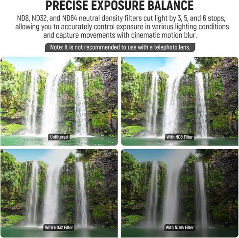 NEEWER 67mm ND Filter Set, ND8/32/64 (3/5/6 Stops) Multicoated Neutral Density Camera Lens Filter Photography Accessories with Storage Case & Cleaning Cloth, 3 Packs in Saudi Arabia