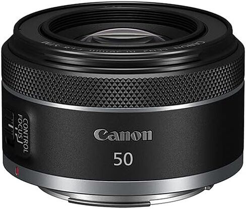 عدسة كانون RF 50 ملم f/1.8 STM | برايم قياسي مدمج مع فتحة f/1.8 ساطعة وتركيز تلقائي سلس STM | للصور الشخصية وتصوير الشوارع والتصوير اليومي (4515C002) + محول EF-EOS R + حقيبة + بطاقة سعة 64 جيجابايت in Saudi Arabia