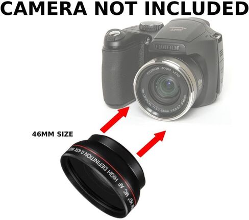 Kit Telephoto & Wide Lenses + 3 Filters + Case + Hood + Kit for for Fujifilm Finepix S5800 S5700 S700 (Included Step-up Ring Adapter 46mm to 58mm) in Saudi Arabia
