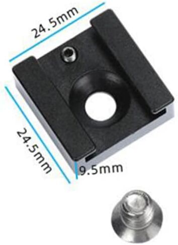 2Pcs Cold Shoe Flash Adapter Mounts Quick Release Bracket for Camera Photography Lighting Stands Black Multifunctional Shoe Flash Bracket Compatible with DSLR and Studio Lights in Saudi Arabia
