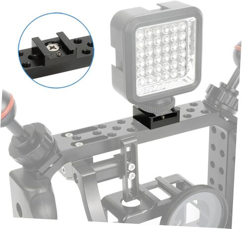 Uonlytech 2Pcs Multifunction Cold Shoe Flash Adapter Mount for Photographers Quick Release Bracket Compatible with Camera Light Stands Black in Saudi Arabia