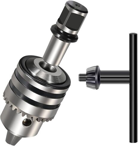 Heavy-Duty 1/8''- 5/8'' Magnetic Drill Chuck Adapter,3/4'' Weldon Shank with B16 Tapered Drill Bit Adapter and Drill Chuck Key,Weldon Adapter for Power Magnetic Drill Press,Metal and Wood Processing in Saudi Arabia