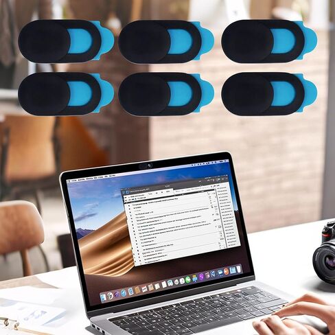 6pcs T1 Oval Webcam Cover Slide Black Privacy Camera Cover For Laptop Computer Screen Protection in Saudi Arabia