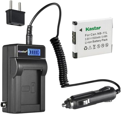 شاحن بطارية Kastar NB-11L LCD AC متوافق مع Canon ELPH 115 is، ELPH 120 is، ELPH 130 is، ELPH 135، ELPH 140 is، ELPH 150 is، ELPH 160، ELPH 170 is، ELPH 180، ELPH 190 is Camera in Kuwait
