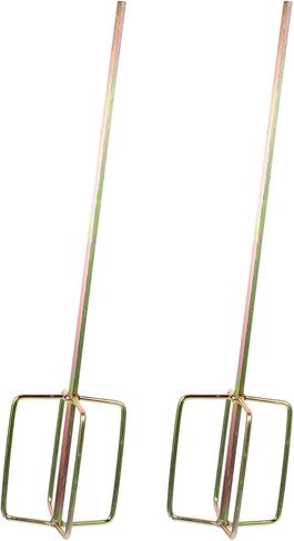 Uonlytech 2pcs Stirring Rod Drill Stirrer Paddle Paint Mixer Drill Bit Handheld Mixer Cement Sticks Paint for Handheld Electric Tool Parts re-usable in Saudi Arabia