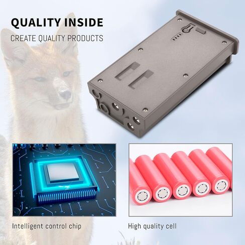 4 بطاريات كشف بقدرة 6000 مللي أمبير في الساعة، متوافقة مع Tactacam Reveal Ultra Pro 3.0، X Gen 2.0، X Gen 3.0، X، X Pro، XB، SK وشاحن بطاريات ذو 4 منافذ مع مؤشر بطارية LED (4 قطع بطاريات + شاحن) in Saudi Arabia