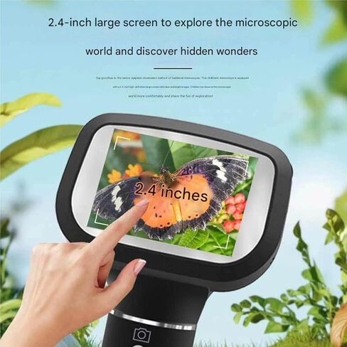 Digital Microscope, 2Pcs 2.4" Digital Microscope 1600X Magnifier 1080P HD Inspection Camera,Pocket Portable in Saudi Arabia