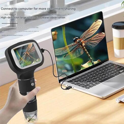 Digital Microscope, 2Pcs 2.4" Digital Microscope 1600X Magnifier 1080P HD Inspection Camera,Pocket Portable in Saudi Arabia