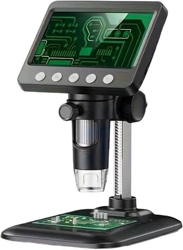 Digital Microscope, 4.3inch HD Digital Microscope Real Shot Rendering Computer Electron Biological,Pocket Portable in Saudi Arabia
