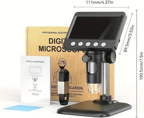 Digital Microscope, 4.3inch HD Digital Microscope Real Shot Rendering Computer Electron Biological,Pocket Portable in Saudi Arabia