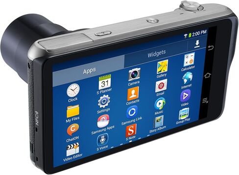 كاميرا Samsung Galaxy 2 مع نظام التشغيل Android Jelly Bean v4.3، وCMOS بدقة 16.3 ميجابكسل مع تكبير بصري 21x وشاشة LCD تعمل باللمس مقاس 4.8 بوصة (WiFi وNFC - أسود) (متجددة) in Saudi Arabia