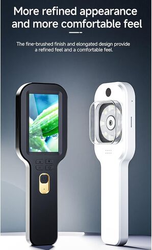 مجهر رقمي محمول، عدسة مكبرة رقمية محمولة USB 5X-500X مع ضوء مزدوج اللون، مكبر جيب ميكروسكوب ماركو لتجربة علوم التكبير للأطفال (أبيض) in Saudi Arabia