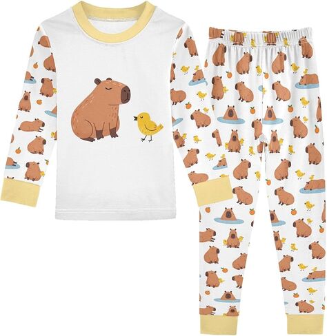 Pajama Sets 2-Piece Pjs Long Sleeves Cotton Sleepwears Top and Pant 18M in Saudi Arabia