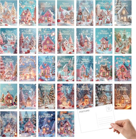 32pcs Vintage Halloween Postcards, Scary Pumpkin Witch Ghost Home Decor Thickened Greeting Cards, Halloween Party Gift Supplies Holiday Postcards for Family and Friends, 4×6 In in Kuwait