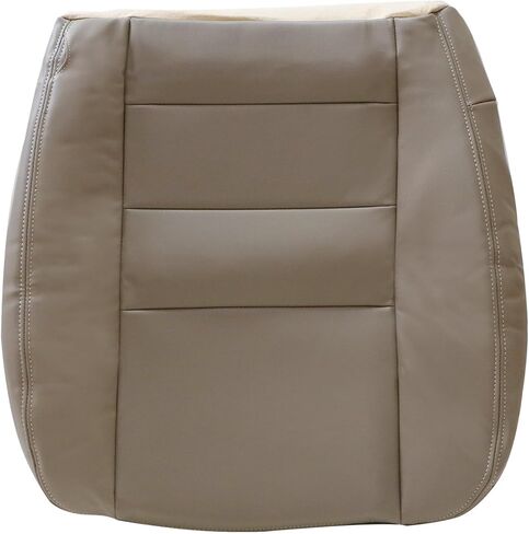 Priprilod Tan Microfiber Leather Driver & Passenger Side Bottom & Top Lean Back Prestice Prestive Cover متوافق مع Ford F250 F350 F450 F550 Lariat XLT 2002 2003 2005 2006 2007 in Saudi Arabia