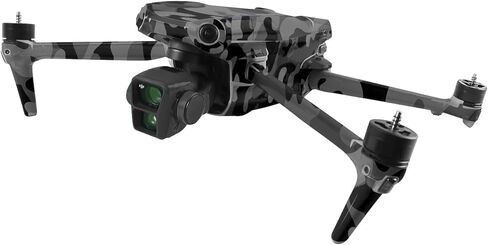 غلاف MightySkins متوافق مع DJI Air 3 - مموه أسود | غطاء ملتف واقٍ ومتين وفريد ​​من نوعه من الفينيل | سهل التطبيق والإزالة وتغيير الأنماط in Saudi Arabia