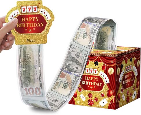 صندوق أموال عيد الميلاد الثامن عشر - Surprise Get Out Cash Gift Box مع 50 حقيبة شفافة | الأموال الإبداعية الحاضر للمراهقين والفتيات والفتيان | فكرة هدية فريدة من العمر 18 عامًا in Kuwait