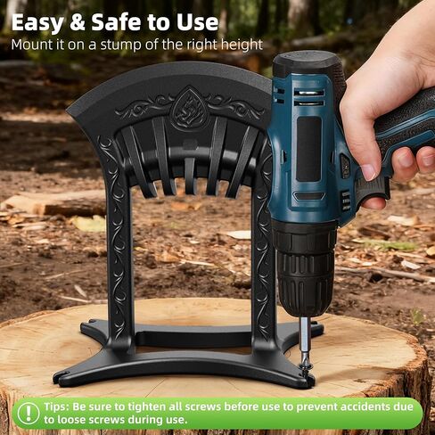 Firewood Kindling Splitter, Manual Log Splitter, Cast Iron Log Splitting Wedge, Heavy Duty Wood Splitter Tool with Cover (Black) in Saudi Arabia