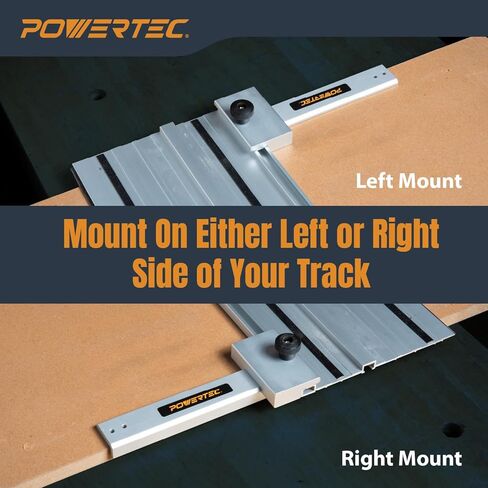 POWERTEC Track Saw Guide Rail Square, 90° Right Angle Guide Rail Protractor, Adjustable Square Guide Compatible with Festool,Makita,Milwaukee, Ridgid,Kreg (71962) in Saudi Arabia