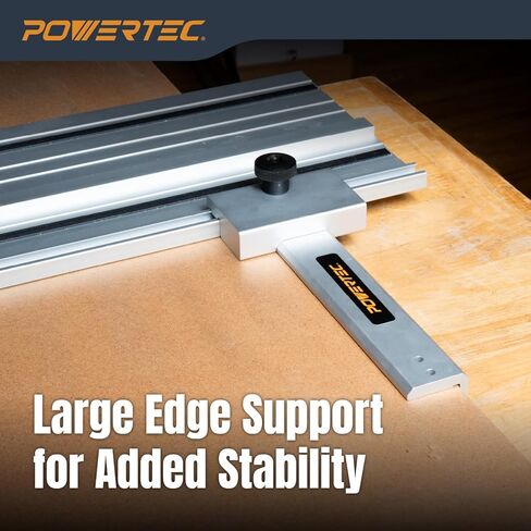 POWERTEC Track Saw Guide Rail Square, 90° Right Angle Guide Rail Protractor, Adjustable Square Guide Compatible with Festool,Makita,Milwaukee, Ridgid,Kreg (71962) in Saudi Arabia