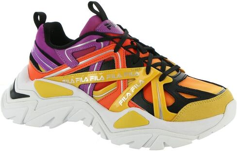 Fila Womens Electrove 2 Sneaker, Adult, Black/Electric Purple/Mandarin Red, 9 M US in Saudi Arabia