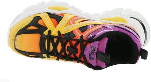 Fila Womens Electrove 2 Sneaker, Adult, Black/Electric Purple/Mandarin Red, 9 M US in Saudi Arabia