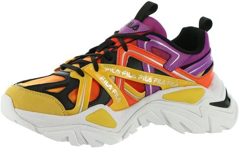 Fila Womens Electrove 2 Sneaker, Adult, Black/Electric Purple/Mandarin Red, 9 M US in Saudi Arabia