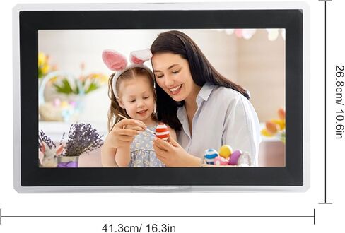 15.6 Inch Large Digital Photo Frame, WiFi Digital Photo Frame with 32GB Storage, Large Electronic Photo Frames, FHD 1080P Touch Screen, Gifts for Parents and Grandparents (US Plug) in Saudi Arabia