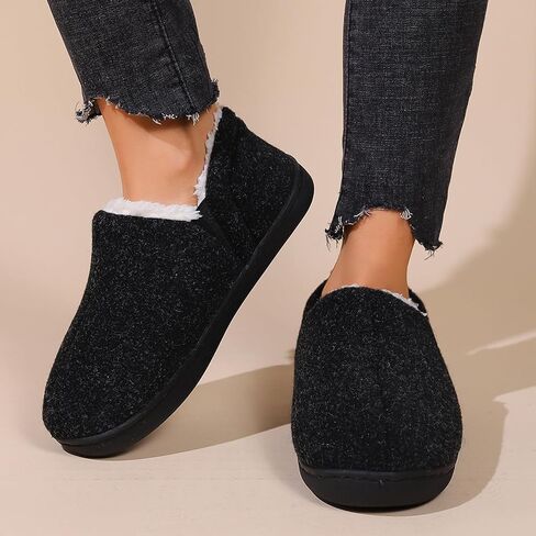 Women's Memory Foam House Slippers Ladies Warm Closed Back House Shoes with Non-Slip Outdoor Rubber Sole in Saudi Arabia