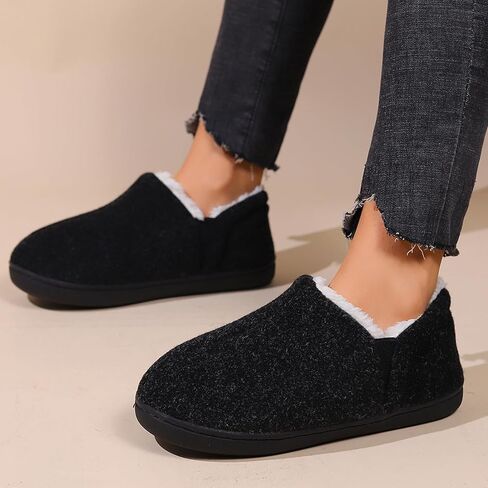Women's Memory Foam House Slippers Ladies Warm Closed Back House Shoes with Non-Slip Outdoor Rubber Sole in Saudi Arabia