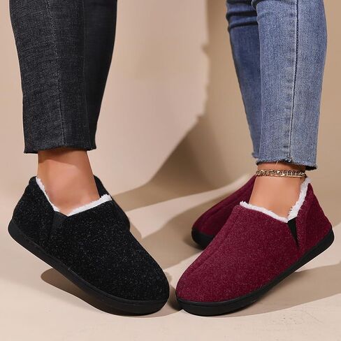 Women's Memory Foam House Slippers Ladies Warm Closed Back House Shoes with Non-Slip Outdoor Rubber Sole in Saudi Arabia