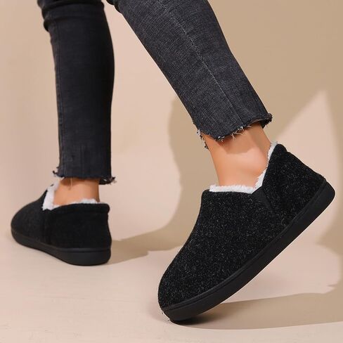 Women's Memory Foam House Slippers Ladies Warm Closed Back House Shoes with Non-Slip Outdoor Rubber Sole in Saudi Arabia