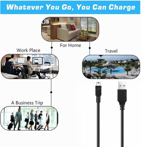 كابل USB للبيانات/مزامنة بطول 5 أقدام للكمبيوتر المحمول من سلسلة Sony Cyber-Shot DSC للكاميرا الرقمية/كاميرا الفيديو DSC-F707 DSC-F717 DSC-F717E DSC-F77 DSC-F828 DSC-FX77 DSC-G1 DSC-H1 DSC-H2 DSC-H5 DSC-L1 in Saudi Arabia