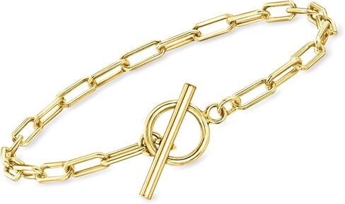 Pure Collection by Ross-Simons Italian 18kt Gold Vermeil Paper Clip Link Toggle Bracelet in Saudi Arabia