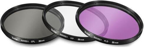 Big Mike'S 58Mm Multi-Coated 7 Piece Filter Set Includes 3 Pc Filter Kit (Uv-Cpl-Fld-) And 4 Pc Close Up Filter Set (+1+2+4+10) For Nikon 55-300Mm F/4.5-5.6G Ed Vr Af-S Dx Nikkor Zoom Lens + More!! in Saudi Arabia