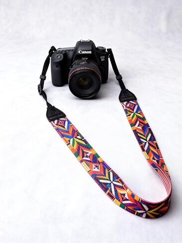DSLR Mirrorless Camera Shoulder Strap Adjustable Woven Vintage Ethnic Design for Photography Travel Adventures in Saudi Arabia